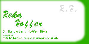 reka hoffer business card